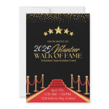 Hollywood Red Carpet Celebrity Vrijwilliger Uitnod