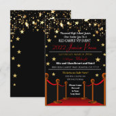 Hollywood Red Carpet Dance Uitnodiging (Voorkant / Achterkant)