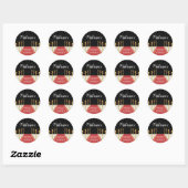 Hollywood Red Carpet gepersonaliseerd Ronde Sticker (Vel)
