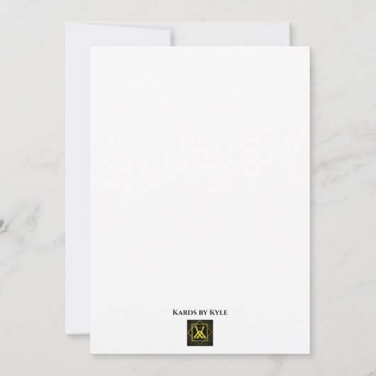 Hollywood Red Carpet Invitation Kaart (Achterkant)