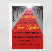 Hollywood Red Carpet Invitation Kaart (Voorkant / Achterkant)