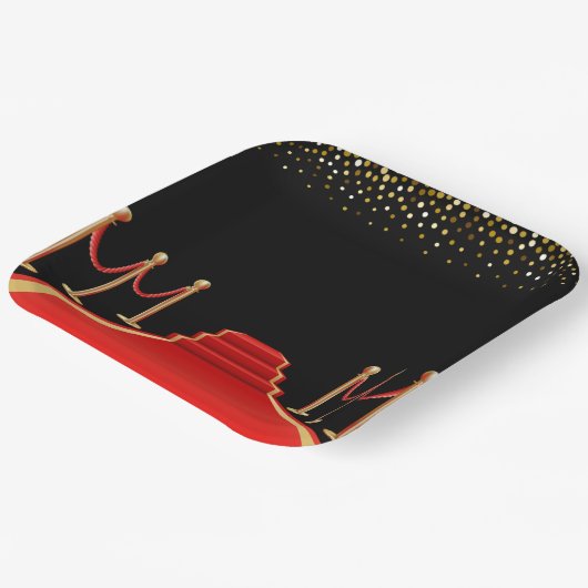 Hollywood Red Carpet Party Borden Papieren Bordje (Gebogen)