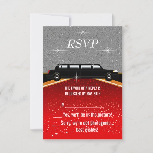 Hollywood Red Carpet RSVP Sjabloon (Voorkant)
