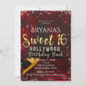 Hollywood Red Carpet Stairs SWEET 16 Birthday Kaart (Voorkant)