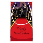 Hollywood Red Carpet Sweet 16 Favor Bag Klein Cadeauzakje (Achterkant)