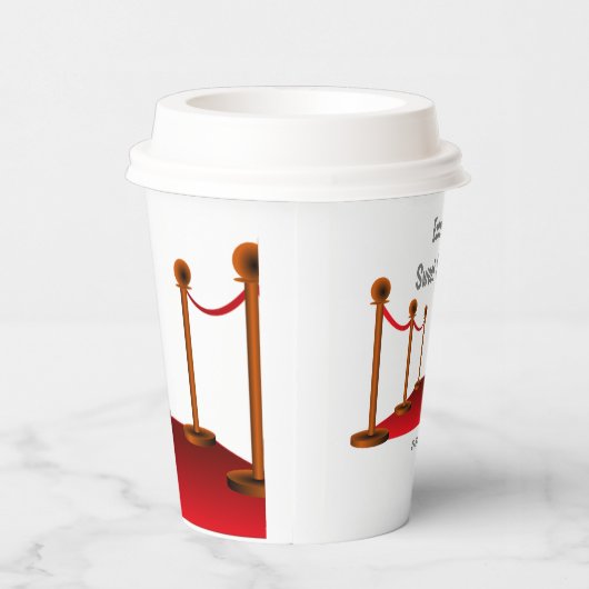 Hollywood Red Carpet Sweet 16 Personalized  Papieren Bekers (Rechts)