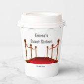 Hollywood Red Carpet Sweet 16 Personalized Papieren Bekers (Voorkant)