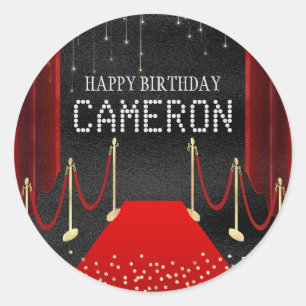 Hollywood Red Carpet VIP Party Ronde Sticker