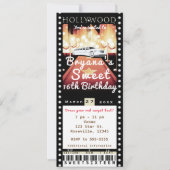 Hollywood Red Carpet VIP Party Ticket Uitnodiging (Voorkant)