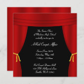 Hollywood Red Curtain Prom Formal Square Kaart (Voorkant / Achterkant)