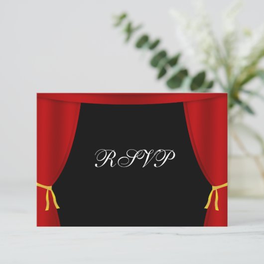 Hollywood Red Curtain RSVP (Staand voorkant)