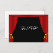 Hollywood Red Curtain RSVP (Voorkant / Achterkant)