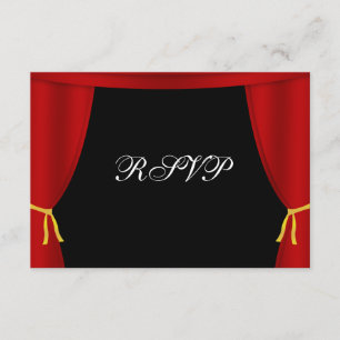 Hollywood Red Curtain RSVP Kaartje