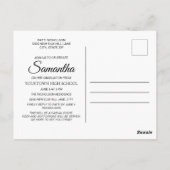 Hollywood Reel 3 Photo Black Silver Afstuderen Briefkaart (Achterkant)