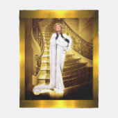 Hollywood Regency glamoureuze Diva Golden Fleece Deken (Voorkant)
