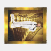 Hollywood Regency glamoureuze Diva Golden Fleece Deken (Voorkant (Horizontaal))