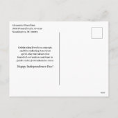 Hollywood Regency Independence Day Patriotic Feestdagenkaart (Achterkant)