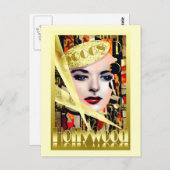 Hollywood Retro  Style Briefkaart (Voorkant / Achterkant)
