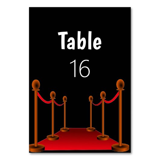 Hollywood rode loper Elegant Sweet 16 Kaart (Achterkant)