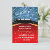Hollywood Rode Loper RSVP Kaartje (Staand voorkant)