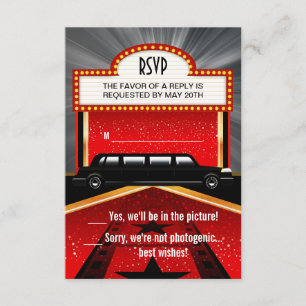 Hollywood Rode Loper RSVP Kaartje