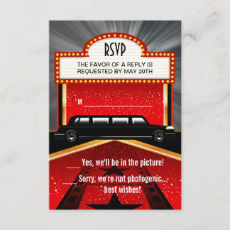 Hollywood Rode Loper RSVP Kaartje