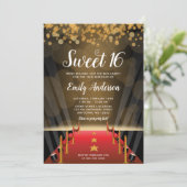 Hollywood Rode Loper Sweet 16 Kaart (Staand voorkant)