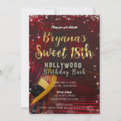 Hollywood Rode Loper Trap SWEET 18 18e Feestje Kaart (Voorkant)