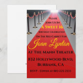 Hollywood Rode Loper Uitnodiging (Voorkant / Achterkant)