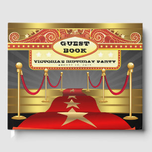 Hollywood Rode Loper Verjaardagsfeest Gastboek Gastenboek