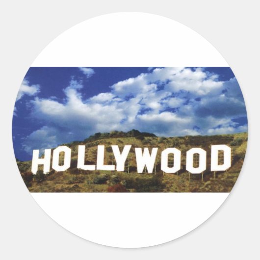 HOLLYWOOD RONDE STICKER (Voorkant)