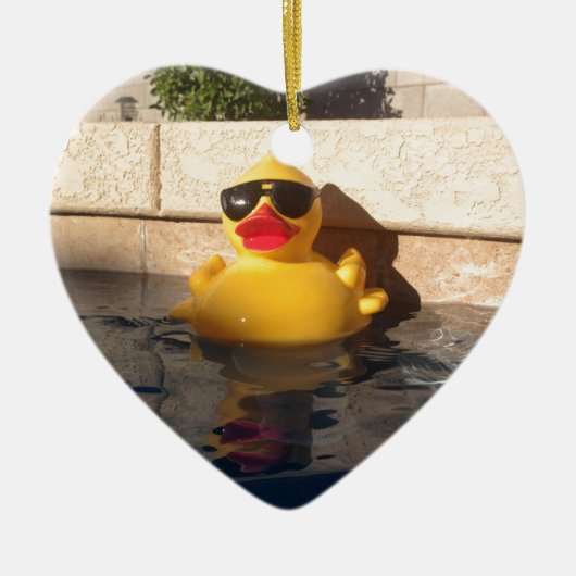 Hollywood Rubber Duckie Keramisch Ornament (Voorkant)