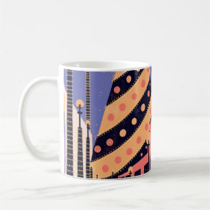 Hollywood Sign Los Angeles Kerstposter Koffiemok