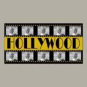 Hollywood Sign Movie Reel Photo Collage Poster
