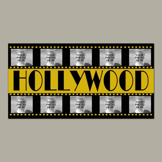 Hollywood Sign Movie Reel Photo Collage Poster