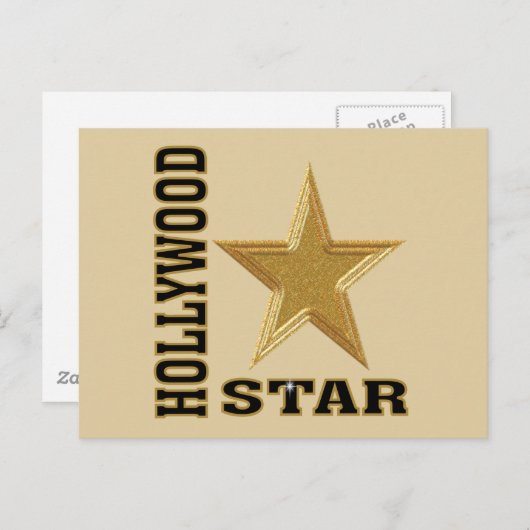 Hollywood Star Briefkaart (Voorkant / Achterkant)
