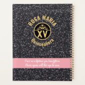 Hollywood Star Glitter Quinceañera Planner (Achterkant)