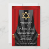 Hollywood Star van David Bat Mitzvah Invitations Kaart (Voorkant)
