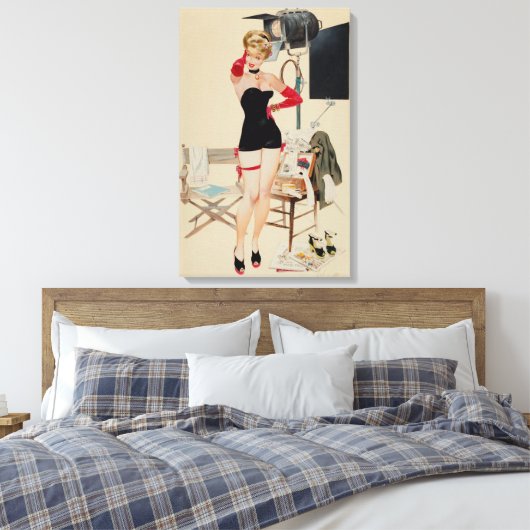 Hollywood Starlet door Fritz Willis Canvas Afdruk (Insitu (Slaapkamer))