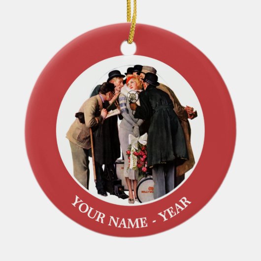 Hollywood Starlet Keramisch Ornament (Voorkant)