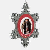 Hollywood Starlet Tin Sneeuwvlok Ornament (Links)
