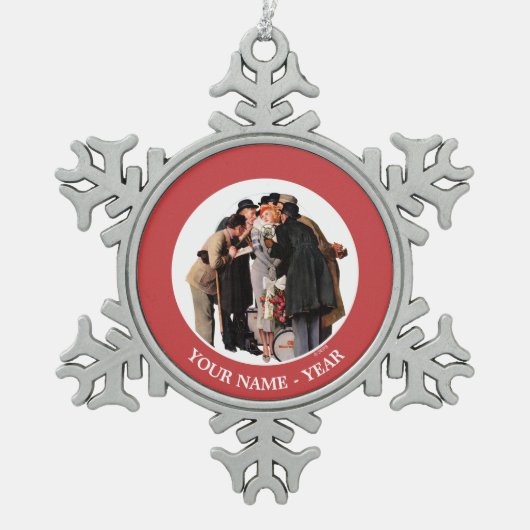 Hollywood Starlet Tin Sneeuwvlok Ornament (Voorkant)