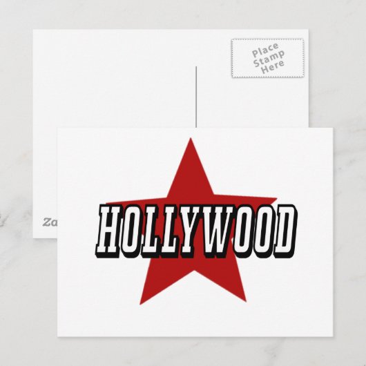 HOLLYWOOD-ster Briefkaart (Voorkant / Achterkant)