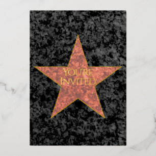 Hollywood Ster Folie Uitnodiging