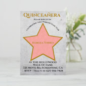 Hollywood Ster Uitnodiging (Staand voorkant)