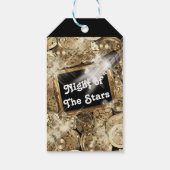 Hollywood sterren steampunk goud zwart cadeaulabel