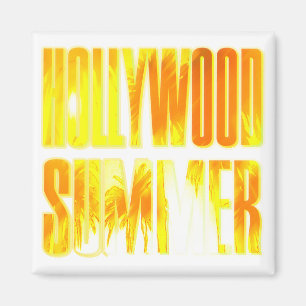 "Hollywood Summer" Geel Oranje Letter Magnet