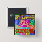 Hollywood Sun & Palms Button (Voorkant /achterkant)