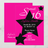 Hollywood Super Star Uitnodiging-Aanpassen Kaart (Voorkant / Achterkant)