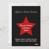 Hollywood Super Star Uitnodiging-Aanpassen Kaart (Achterkant)